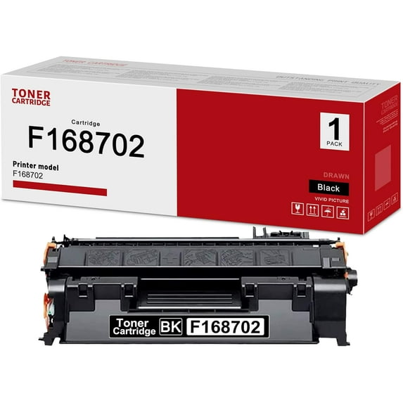 F168702 1 Black Toner Cartridge, Replacement for Canon F168702 Printer, F168702 Toner