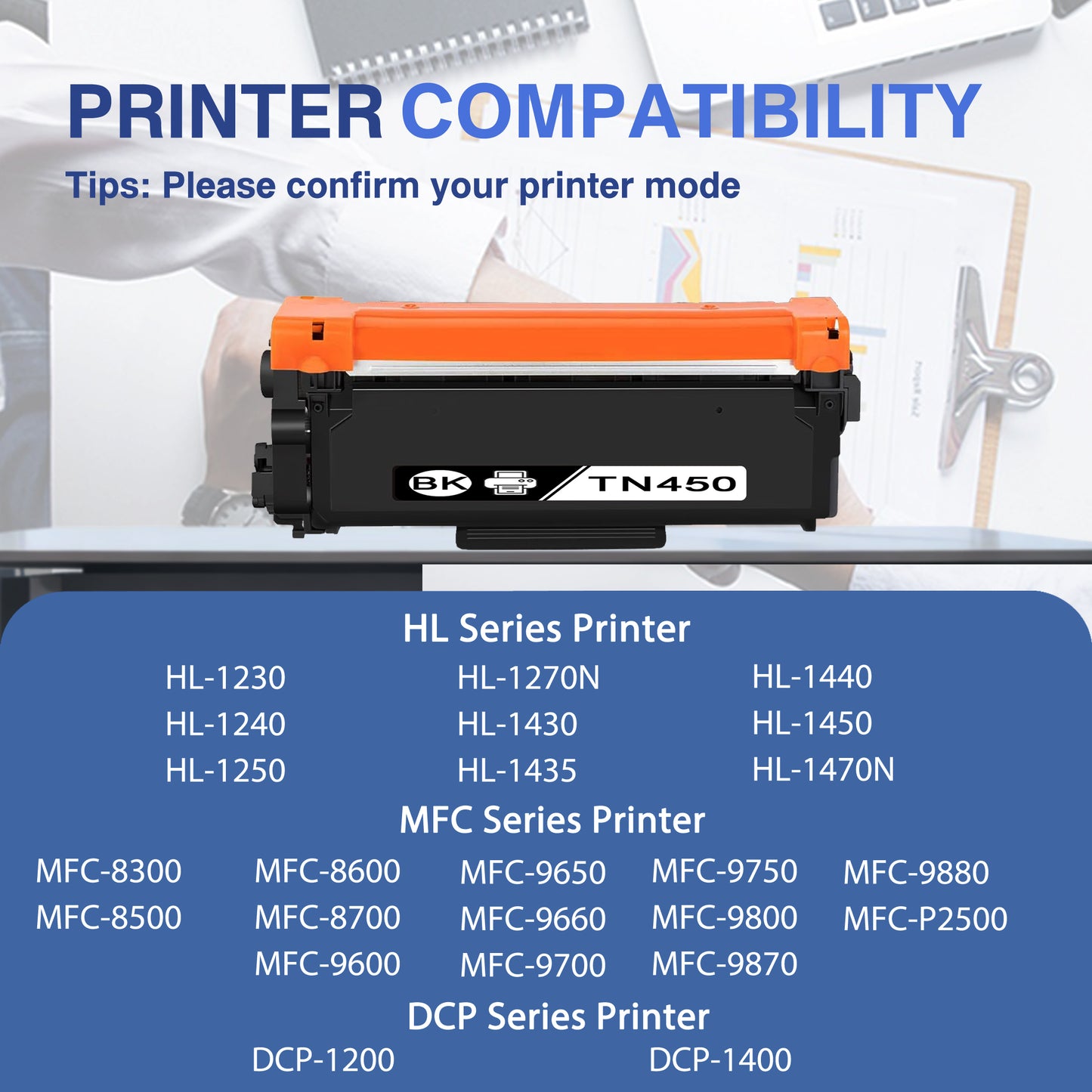 TN450 2 Pack Black Toner Cartridges ZXTZX Compatibles for Brother TN450 Fits HL-2280DW HL-2240D MFC-7460DN DCP-7065DN Printer