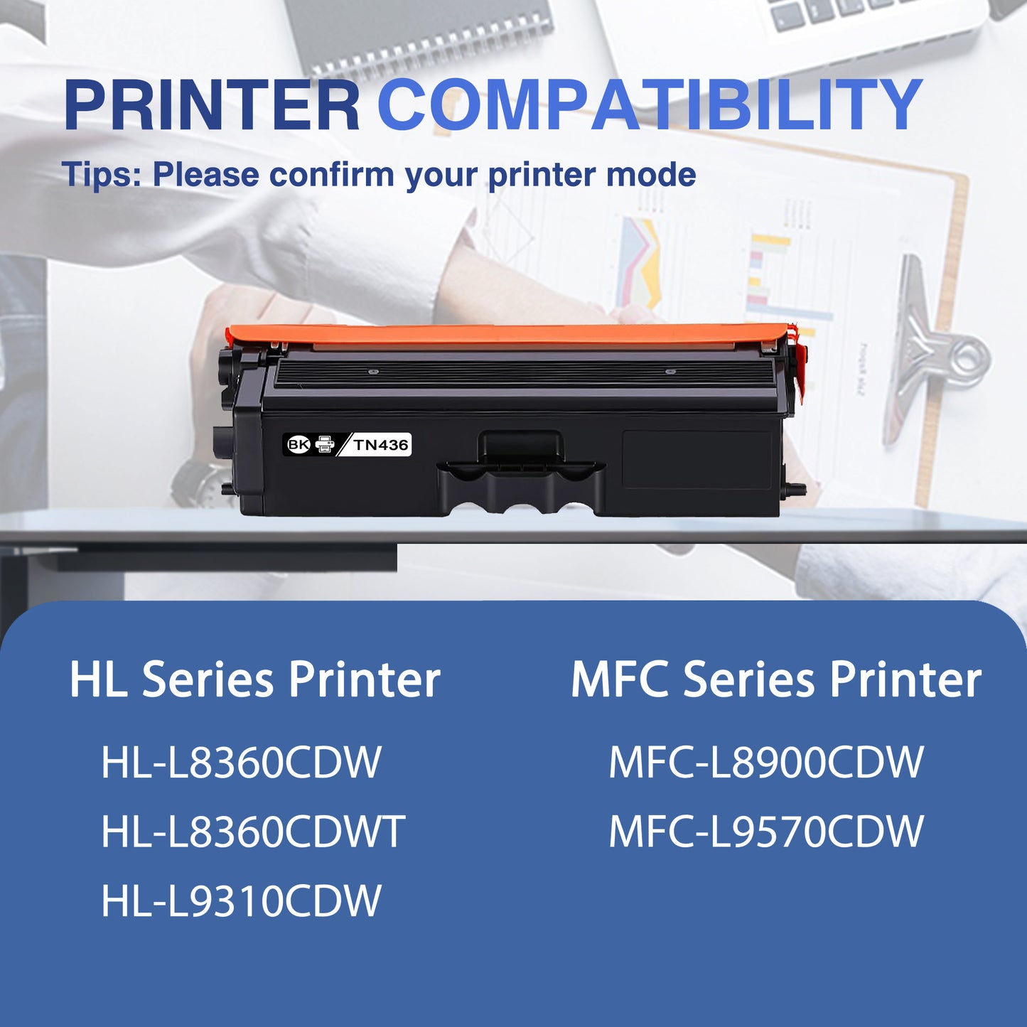 TN436 ZXTZX Toner Cartridges Compatibles for Brother TN436 Toner HL-L8360CDW MFC-L8900CDW Series Printers 4 Pack (Black Cyan Magenta Yellow)