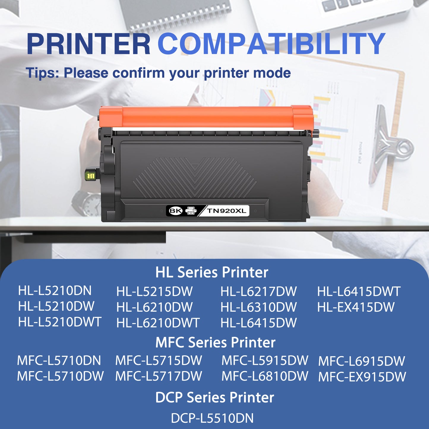 TN920XL Toner Cartridge ZXTZX Compatibles for Brother TN920 TN-920XL Compatibles for HL-L6210DW MFC-L6815DW Series Printers 1 Pack Black