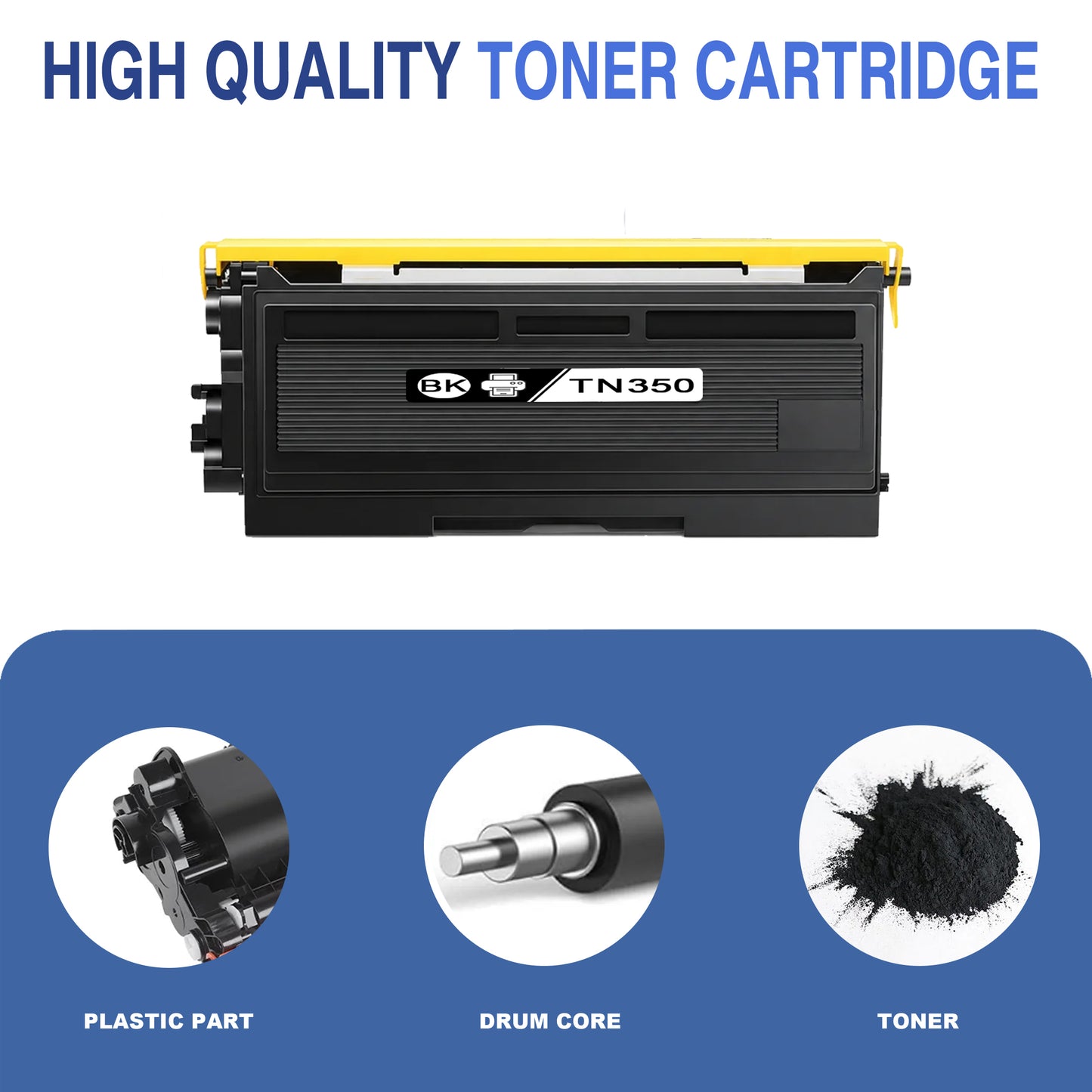 TN-350 TN350 Toner Cartridge ZXTZX Compatibles for Brother TN350 Compatibles for HL-2070N MFC-7225N Series Printers 3 Pack Black