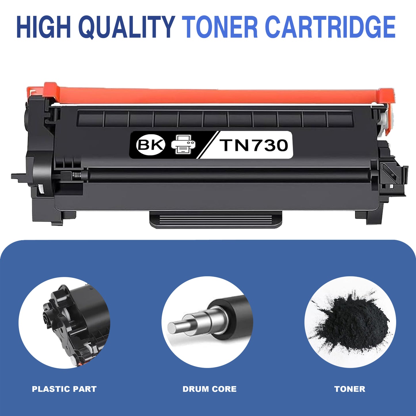TN730 Toner Cartridge ZXTZX Compatibles for Brother TN-730 Compatibles for HL-L2370DW MFC-L2750DW Series Printers 6 Pack Black