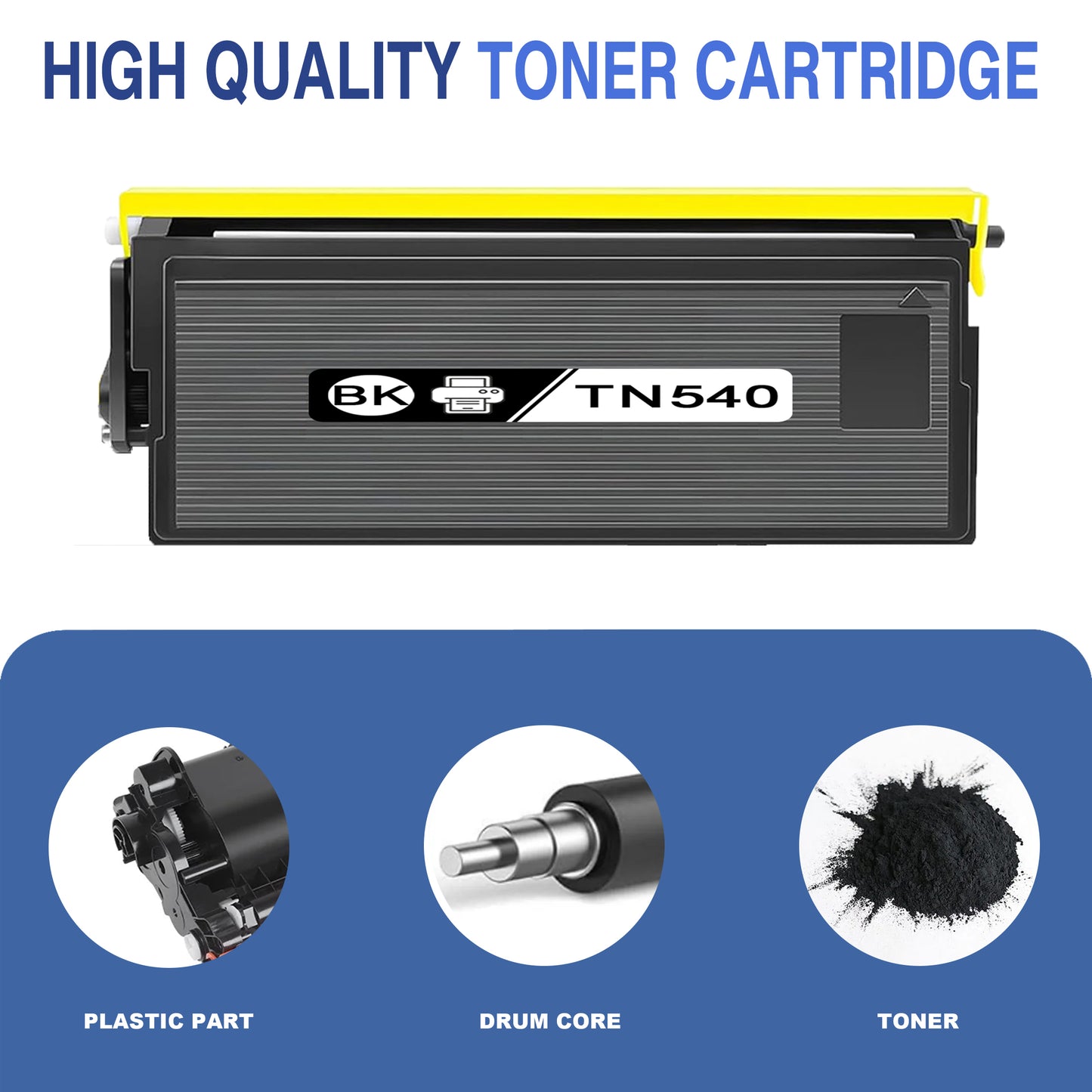 TN540 Toner Cartridge ZXTZX Compatibles for Brother TN540 Compatibles for HL-5170DN MFC-8840DN Series Printers 1 Pack Black