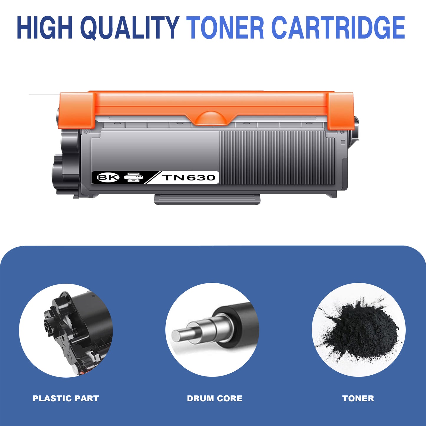 TN630 Toner Cartridge ZXTZX Compatibles for Brother TN-630 Compatibles for HL-L2360DW MFC-L2685DW Series Printers 3 Pack Black