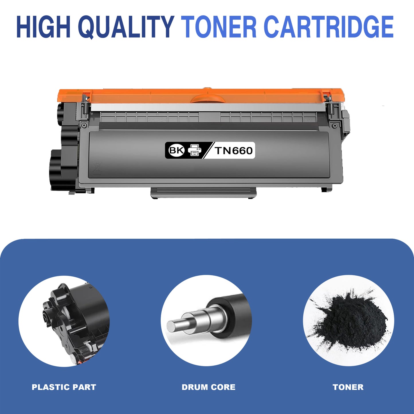 TN660 Toner Cartridge ZXTZX Compatibles for Brother TN-660 Compatibles for HL-L2315DW MFC-L2720DW Series Printers 2 Pack Black