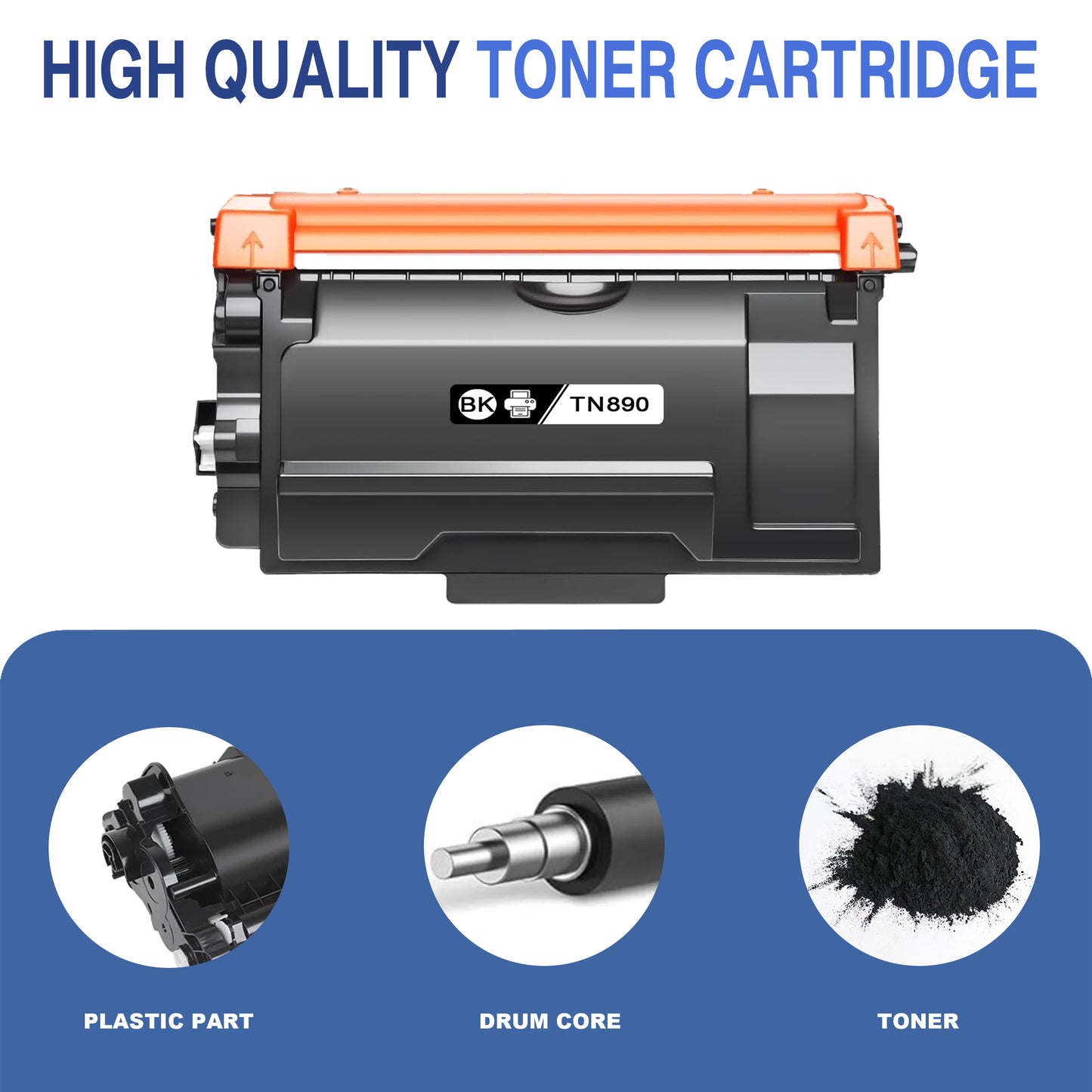 TN890 Toner Cartridge ZXTZX Compatibles for Brother TN-890 Compatibles for HL-L6250DW MFC-L6900DW Series Printers 3 Pack Black