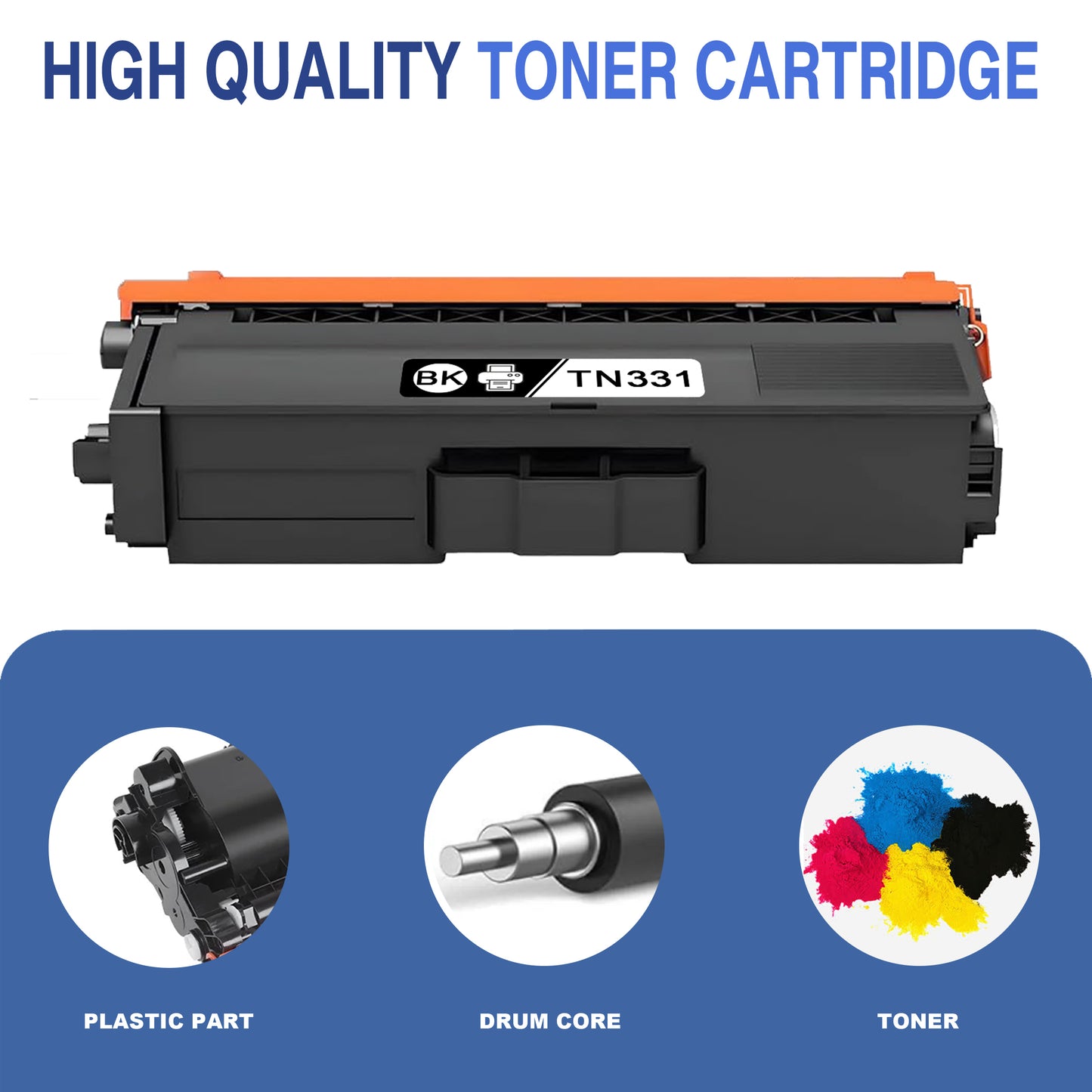 TN331 Toner Cartridges ZXTZX Compatibles for Brother TN331 Toner HL-8350CDWT MFC-9460CDN Series Printers 3 Pack ( Cyan Magenta Yellow )