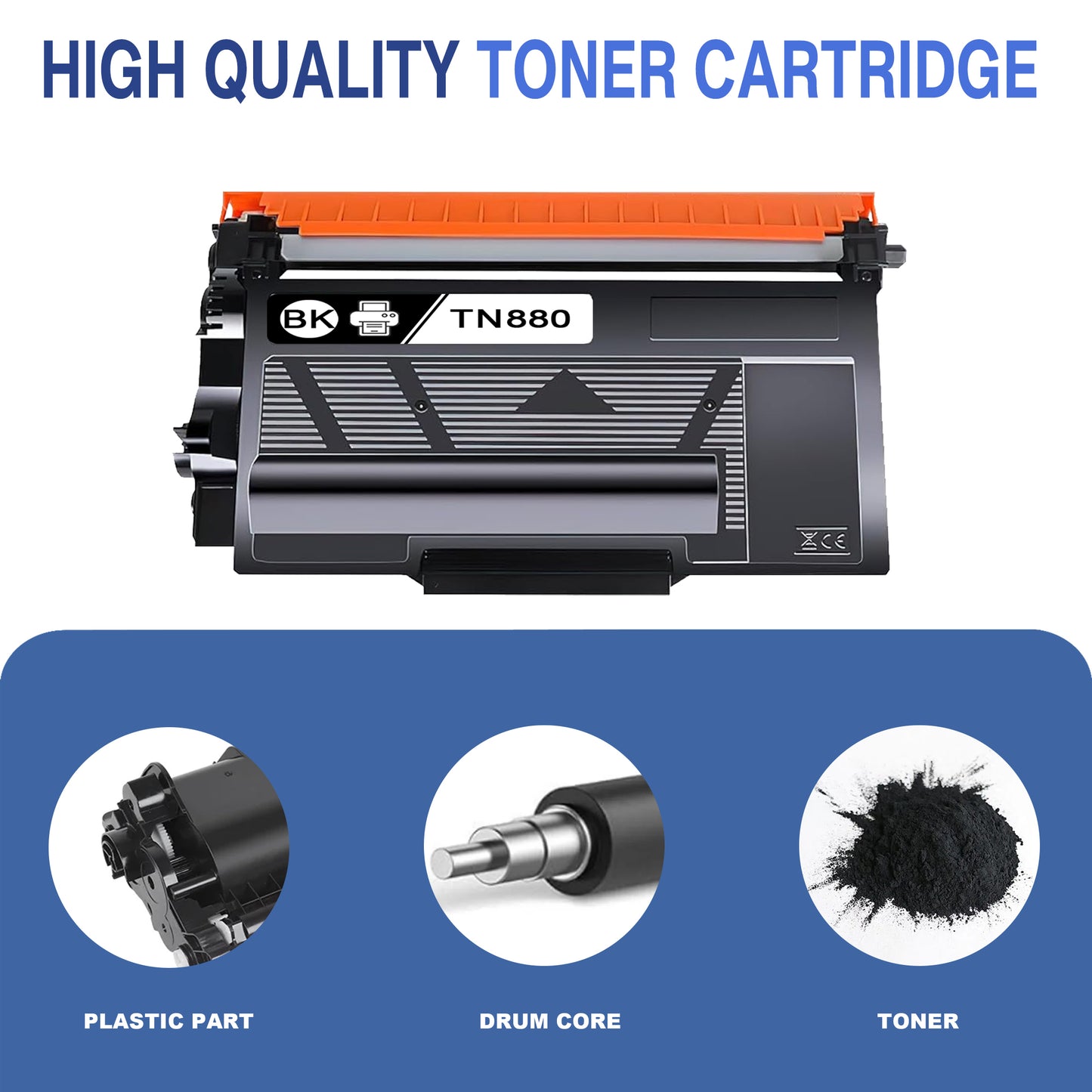 TN880 Toner Cartridge ZXTZX Compatibles for Brother TN-880 Compatibles for HL-L6400DWT MFC-L6700DW Series Printers 3 Pack Black