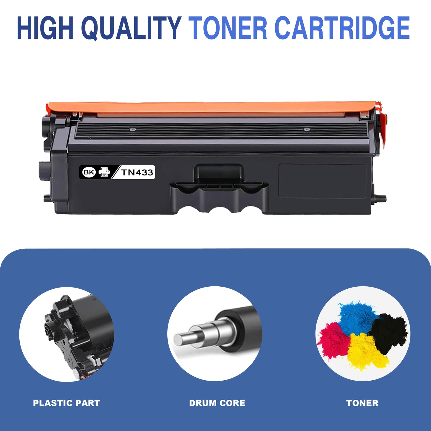 TN433 6 Pack Toner Cartridges ZXTZX Compatibles for Brother TN433 Toner HL-L8360CDW MFC-L8610CDW Series Printers (Cyan Magenta Yellow)