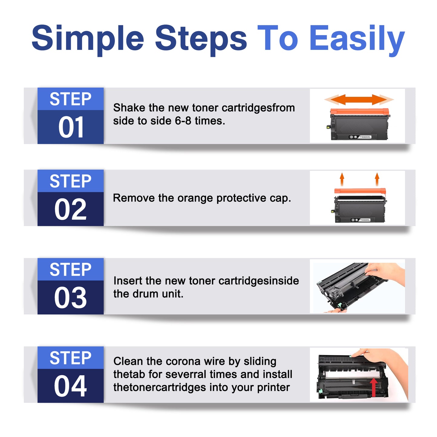 TN920XL Toner Cartridge ZXTZX Compatibles for Brother TN920 TN920XL Compatibles for HL-L5215DW MFC-L5710DN Series Printers Black 2 Pack