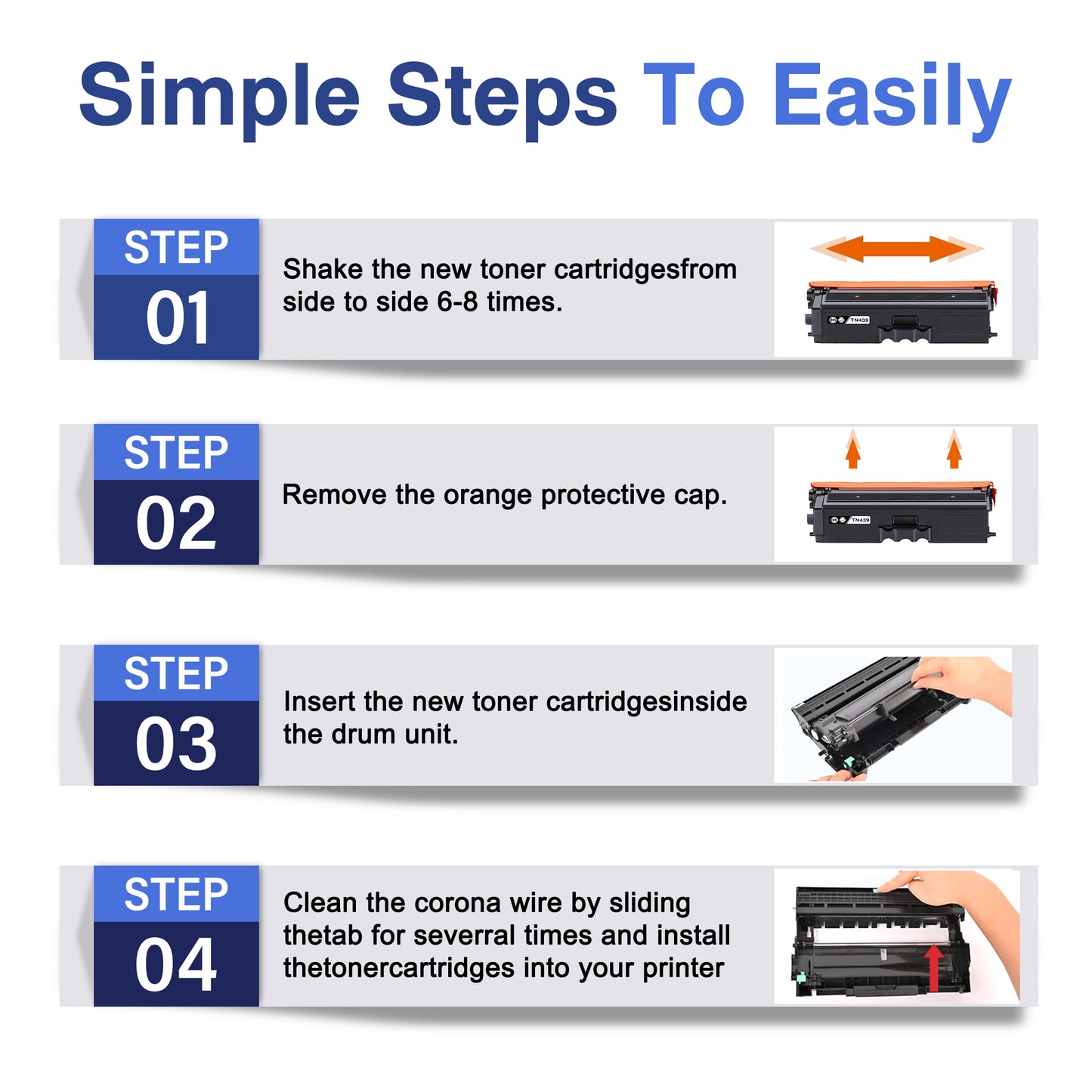 TN433 2 Pack Toner Cartridges Black ZXTZX Compatibles for Brother TN433 Toner HL-L8360CDW MFC-L8610CDW Series Printers