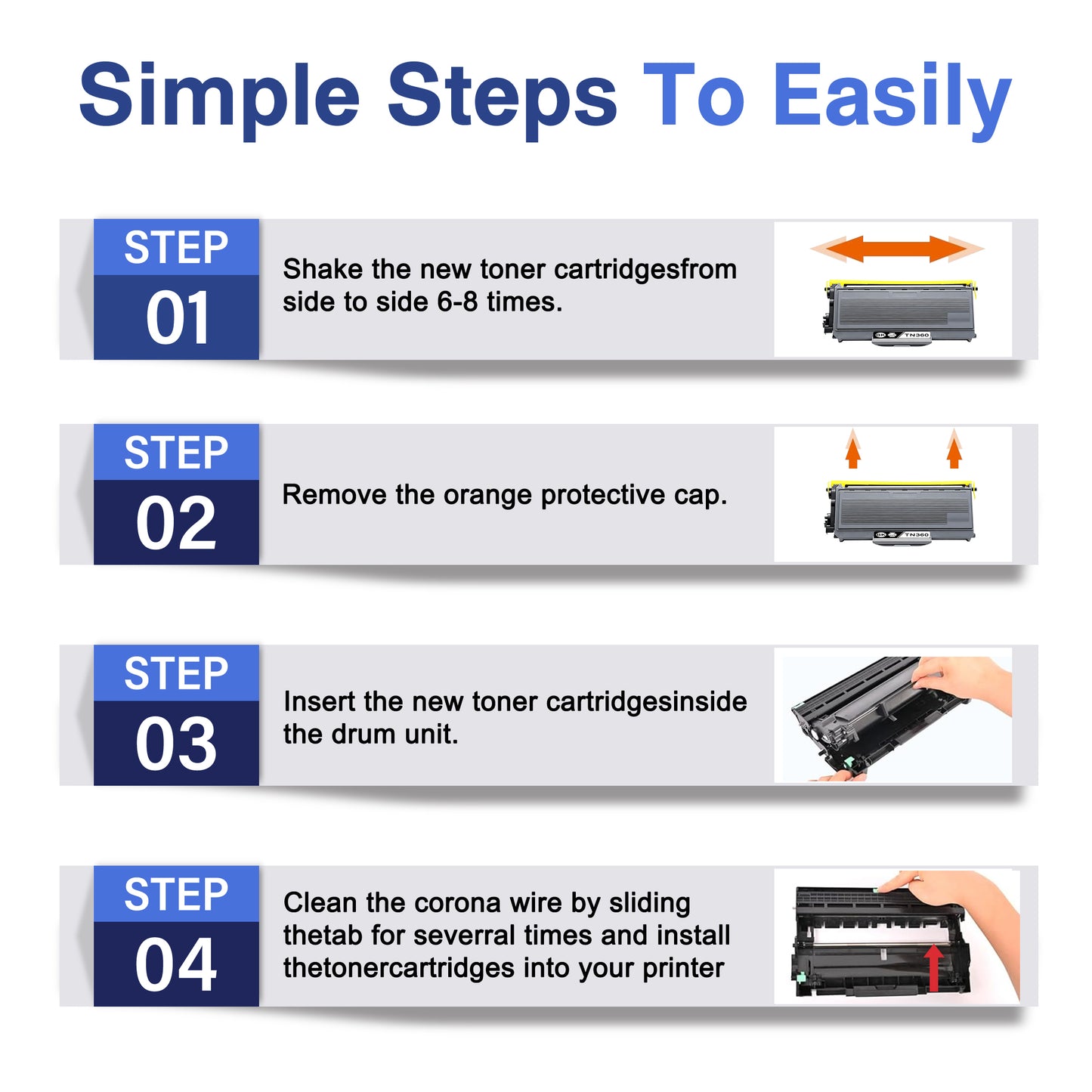 TN360 Toner Cartridge ZXTZX Compatibles for Brother TN360 Compatibles for MFC-7840W HL-2170W Series Printers 1 Pack Black