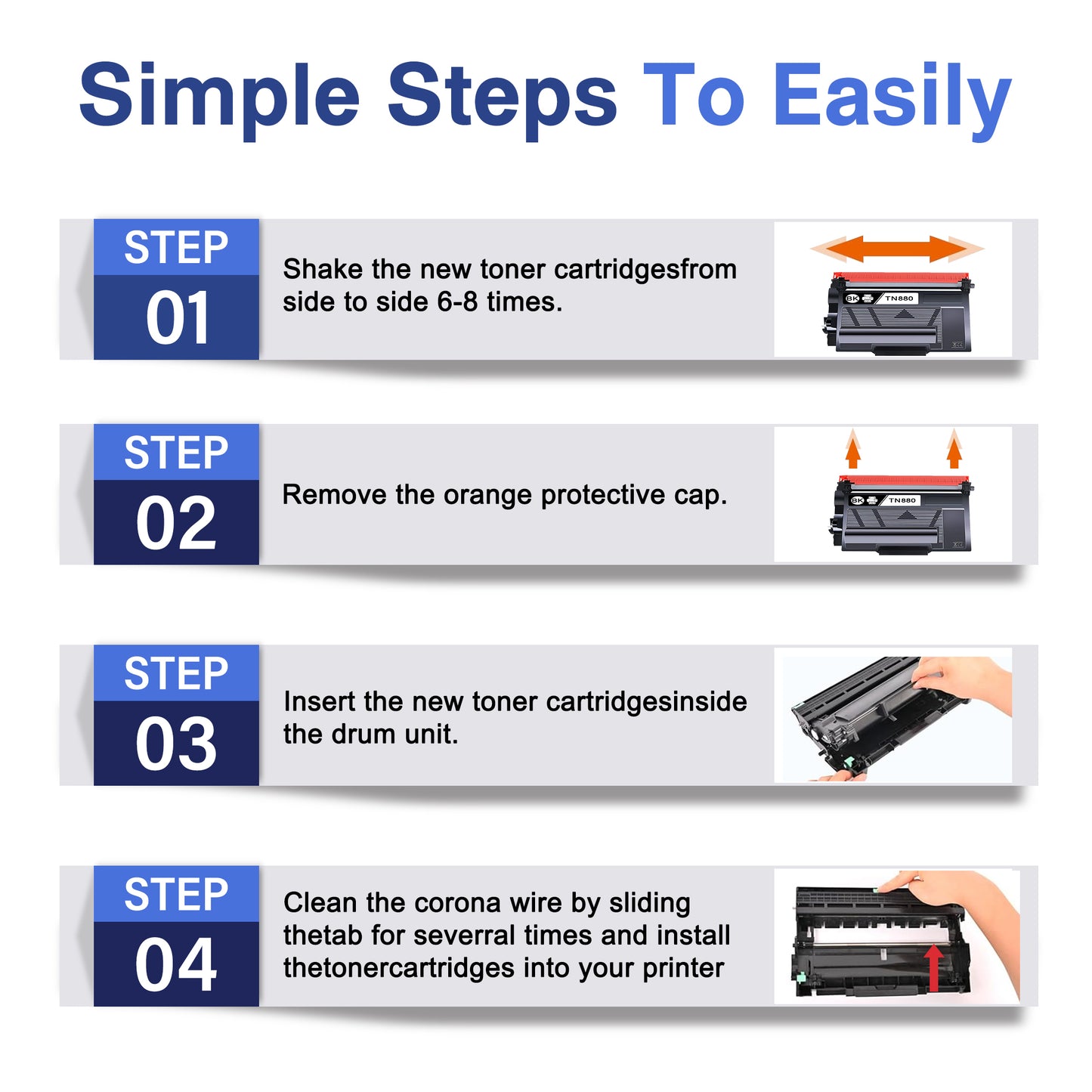 TN820 Toner Cartridge ZXTZX Compatibles for Brother TN-820 Compatibles for HL-L2465DW MFC-L2760DW Series Printers 1 Pack Black