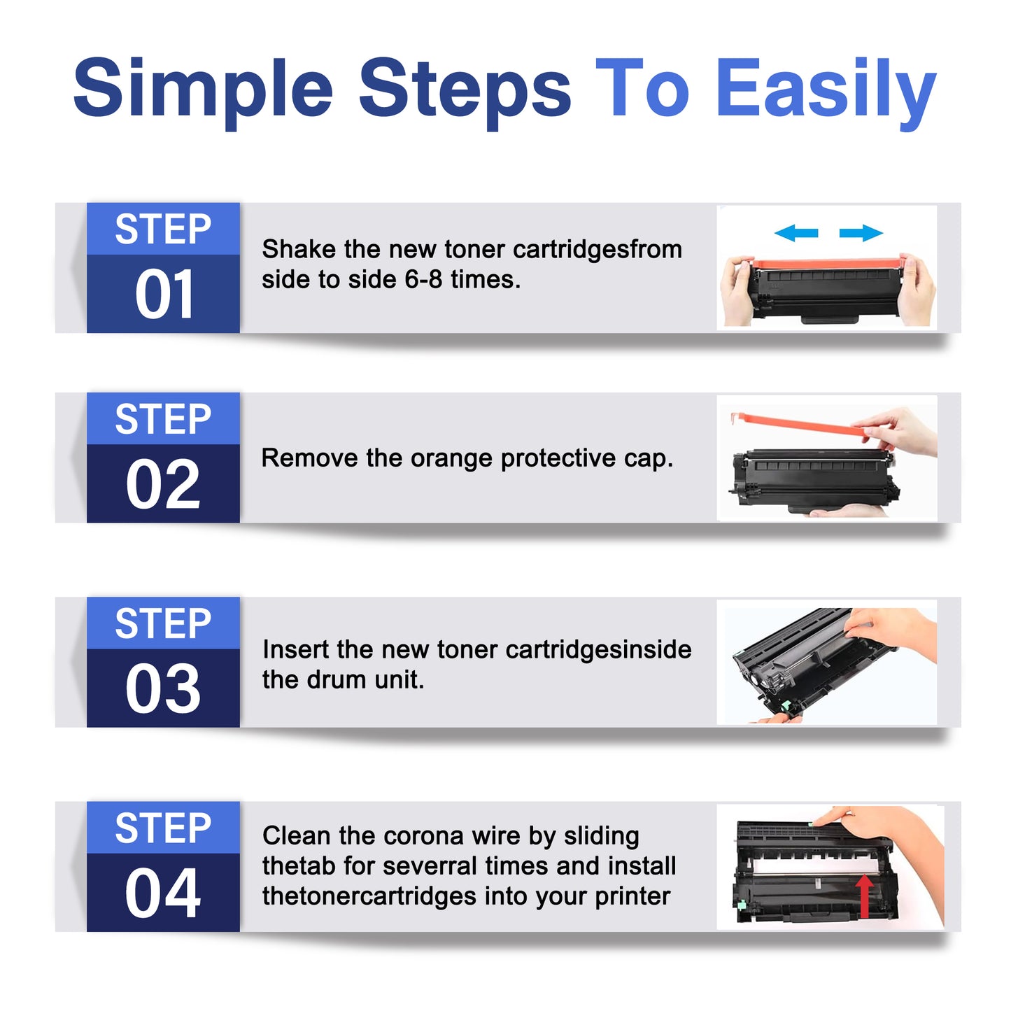 TN830 Toner Cartridge ZXTZX Compatibles for Brother TN-830 Compatibles for HL-L2465DW MFC-L2760DW Series Printers 1 Pack Black