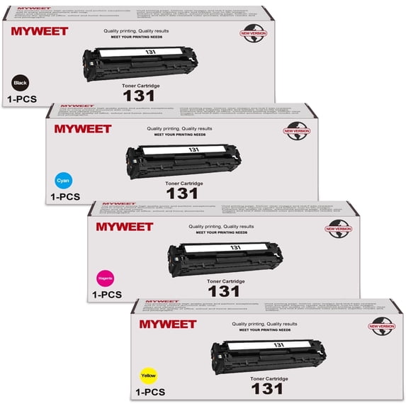 131 CRG131 Toner Cartridges High Yield 4-Pack Compatible for Canon 131 131H 131BK 131C 131M 131Y Toner for imageCLASS MF8280Cw MF624Cw MF628Cw Printer