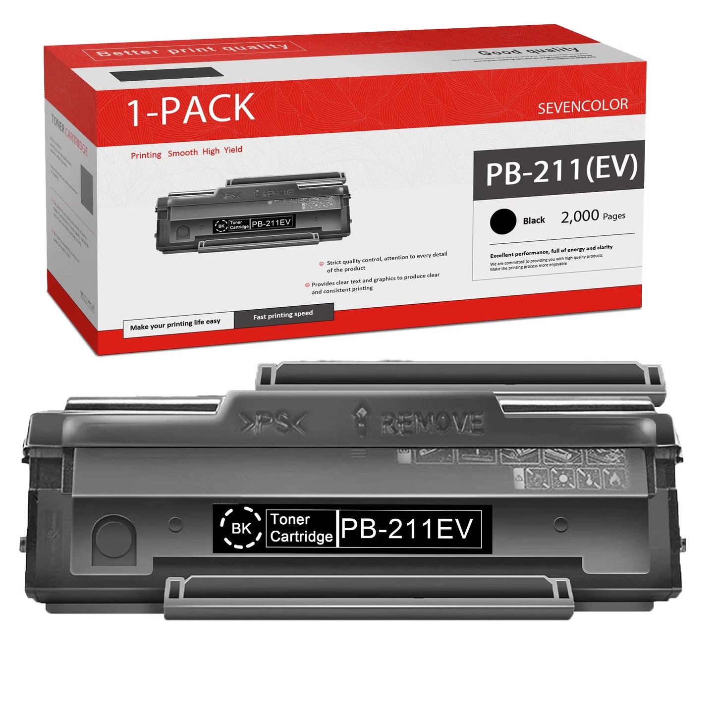 PB-211 Toner Cartridge: 1 Pack Black Compatible for Pantum Replacement for P2500W P2502W M6550NW Printers