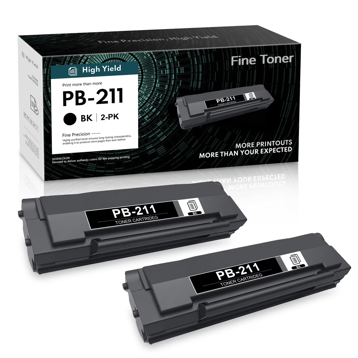PB-211 Toner Cartridge: High Yield 2 Black Replacement for Pantum P2500W P2502W M6550NW Printers