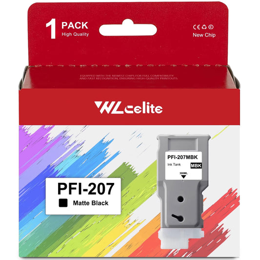 PFI-207 Ink Tank Replacement for Canon PFI-207 MBK 300ML Ink Cartridge for iPF680 iPF685 Printer