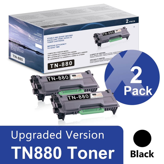 ZXTZX TN880 Toner Cartridge for Brother HL-L6200DW L6200DWT L6250DW Printer High Yield 2 Pack