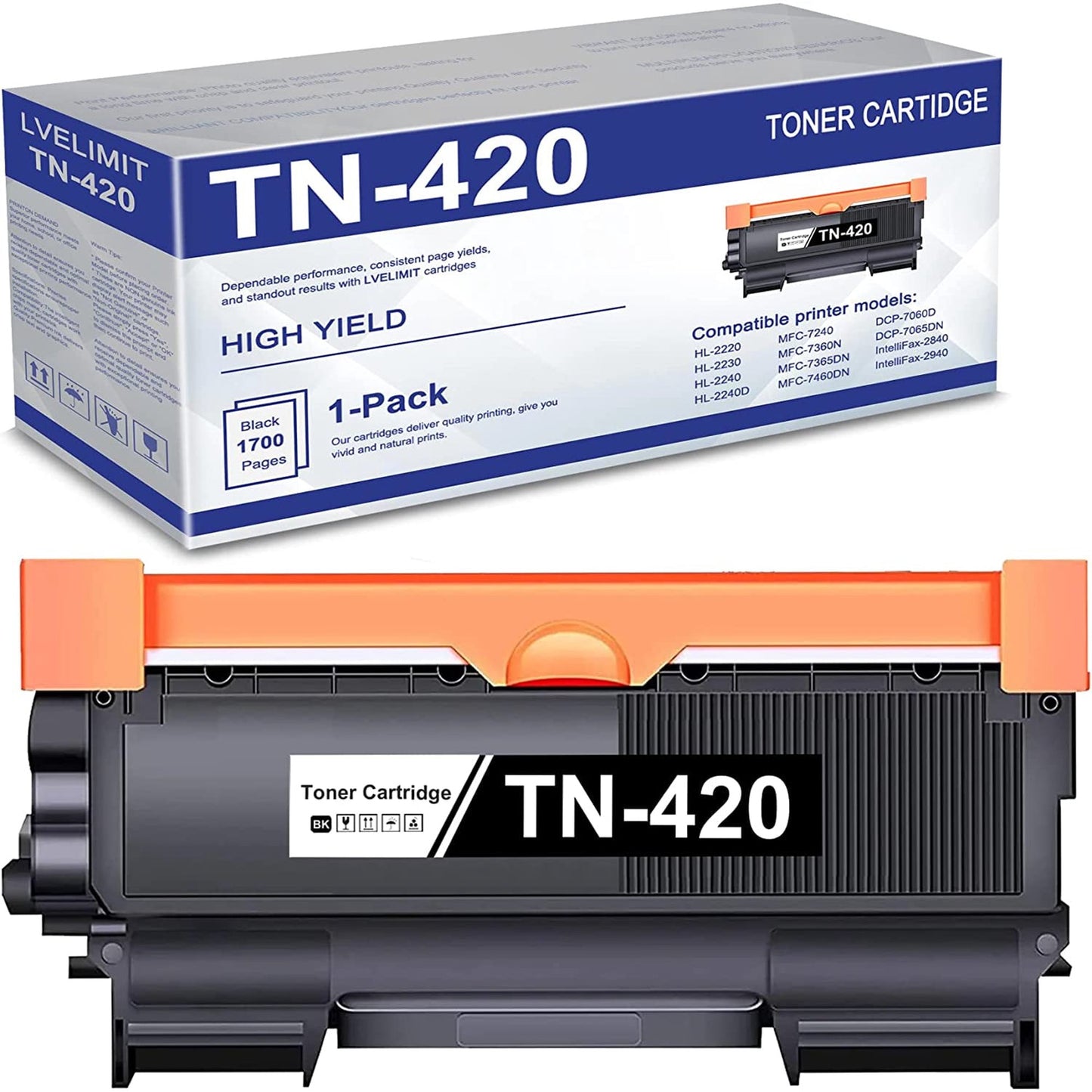 TN420 Toner Cartridge Replacement for Brother MFC-7360N Printer Toner (Black, 1 Pack)