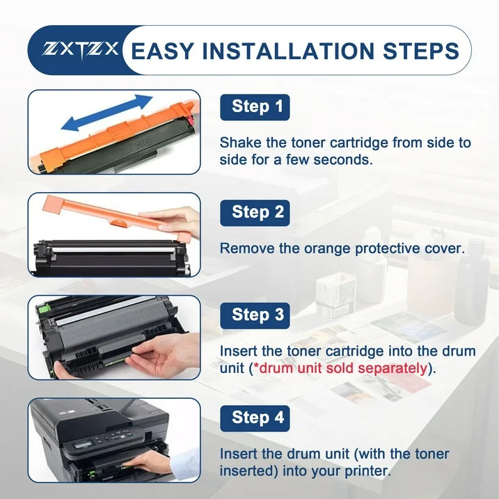TN830 Toner Cartridges Compatible for Brother TN830 Toner cartridge For HL-L2480DW MFC-L2807DW MFC-L900DW MFC-L2820DWXL DCP-L2640DW Printer (2 Pack)