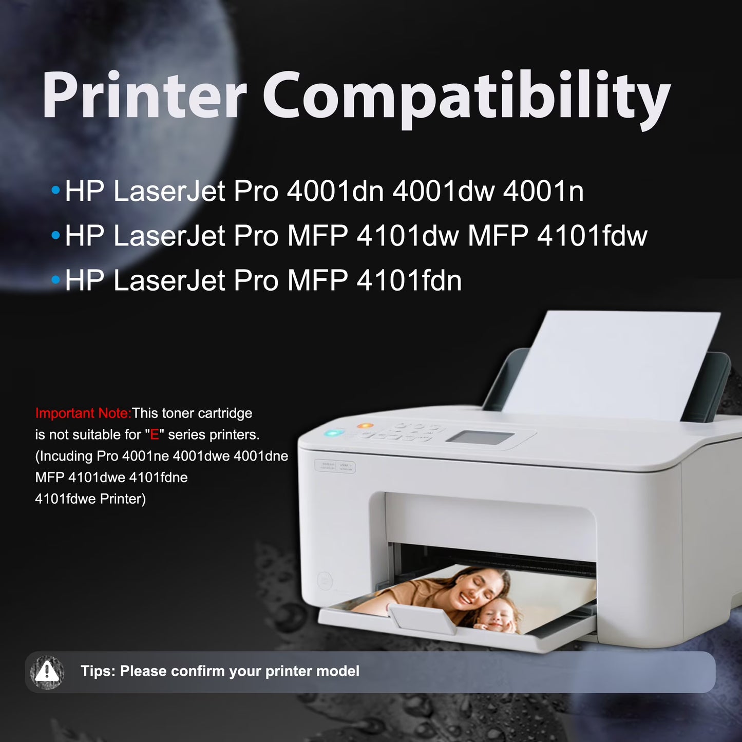 148X Black Toner Cartridge Compatible for 148X 148A High Yield for LaserJet Pro 4001dn 4001n Printer