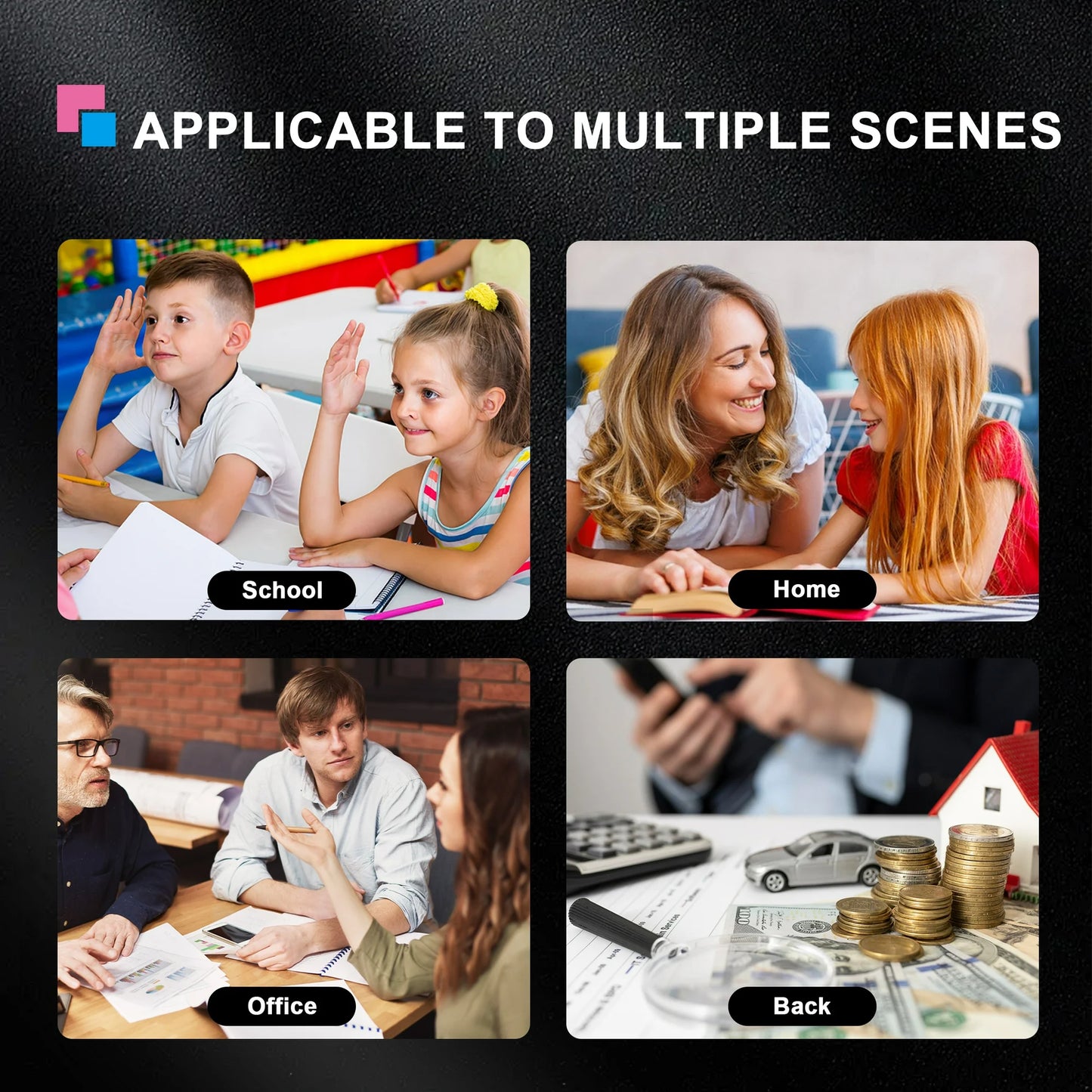 63 Ink 63XL Black Ink Cartridge Compatible for HP 63 XL Ink Cartridges for OfficeJet 4650 4652 Envy 5255 Printer（2 Pack）