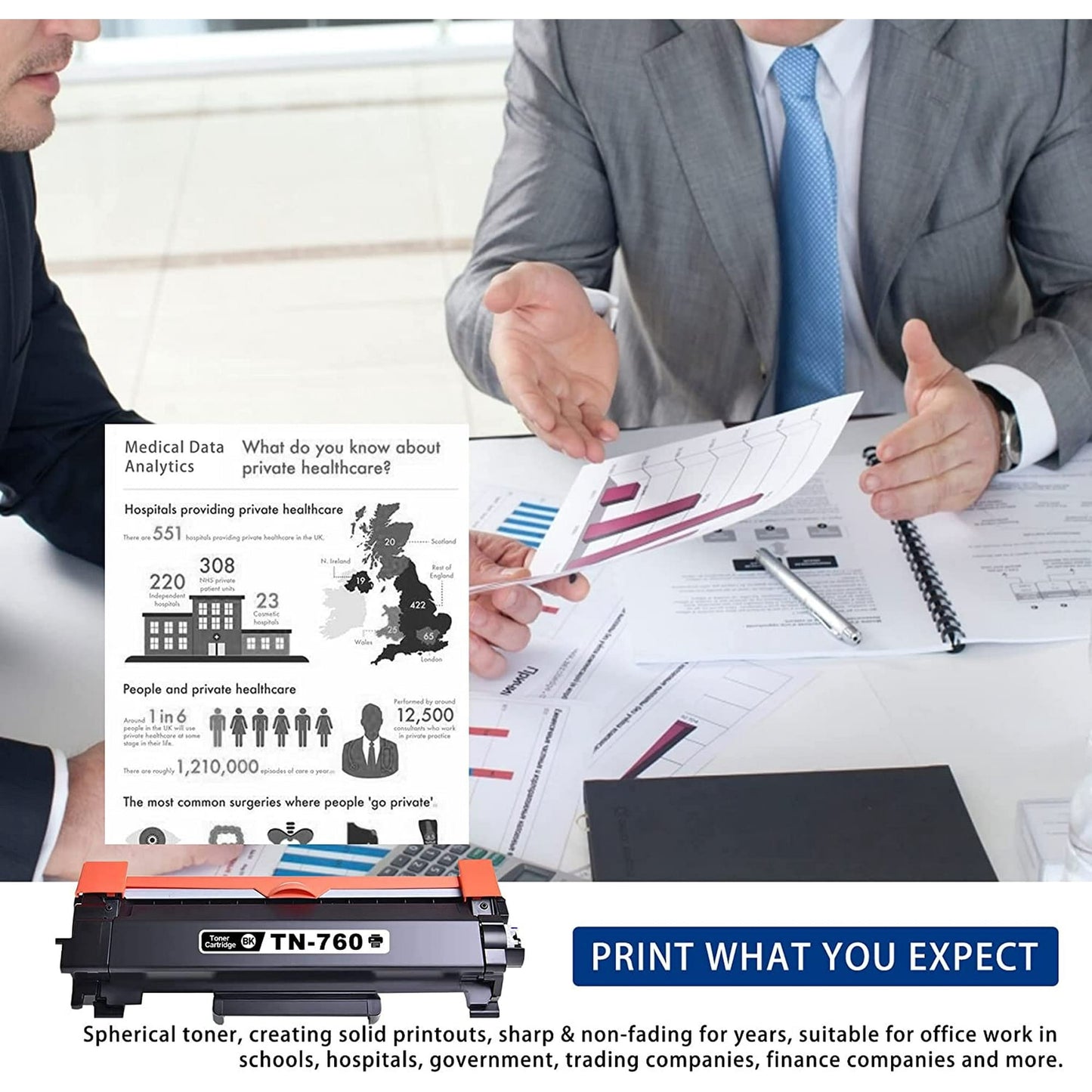 TN 760 TN-760 Toner Replacement for Brother TN760 TN730 Toner Cartridge for MFC-L2710DW MFC-L2760DW L2750DW&nbsp;HL-L2350DW HL-L2390DW HL-L2395DW HL-L2370DW Printer (Black,3 Pack)