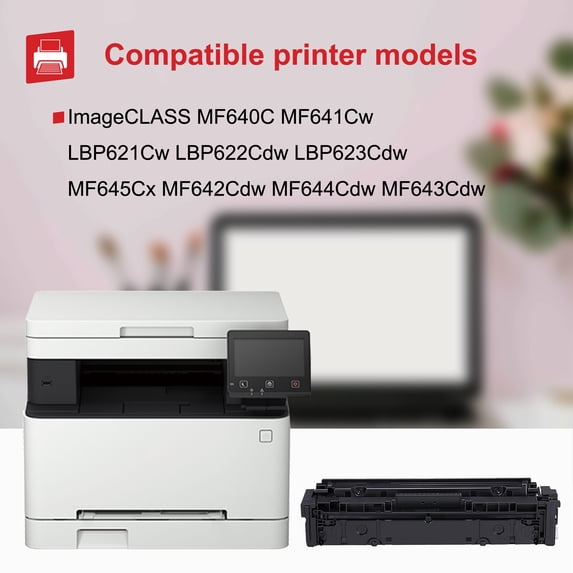 054 Toner Cartridge 4 Pack-BK/C/M/Y Replacement for Canon 054 ImageCLASS MF641Cdw MF642Cdw MF644Cdw LBP622Cdw Printer