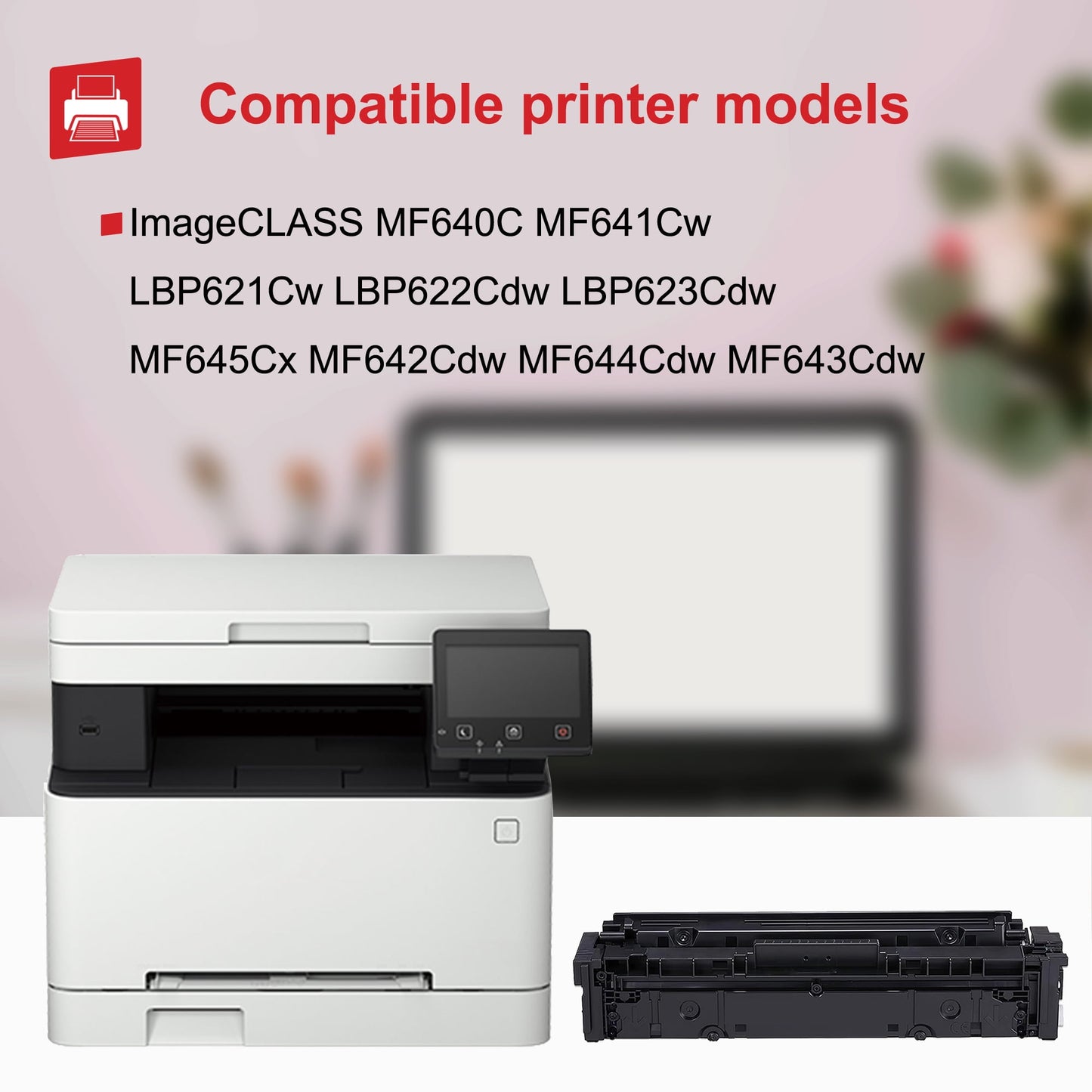 054 3024C001 Toner Cartridge Black 2-Pack Replacement for Canon 054 ImageCLASS MF641Cdw MF642Cdw MF644Cdw LBP622Cdw Printer