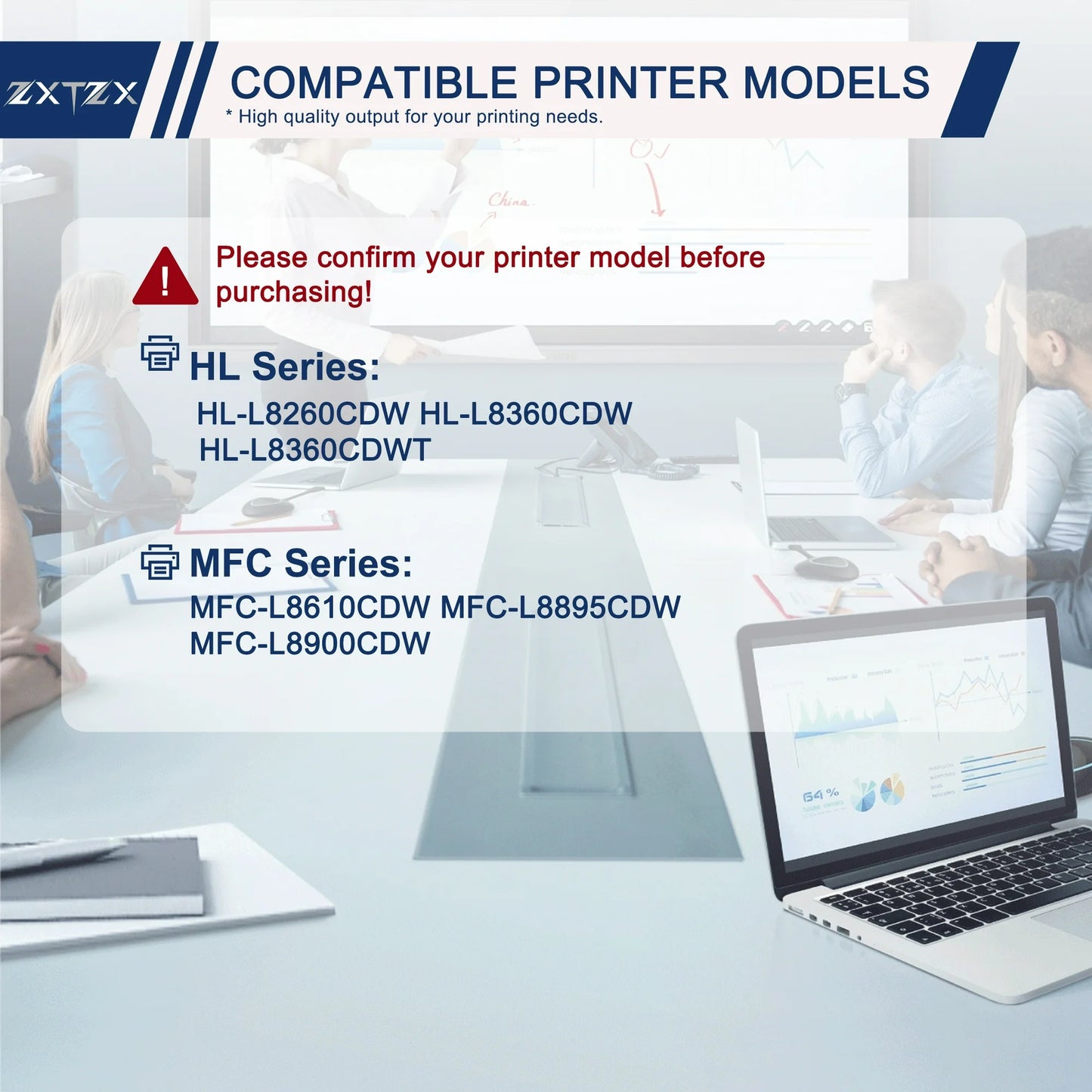 TN433 Black *2Toner Black Compatible for Brother TN433 TN431 Toner Cartridges for L8260CDWT L8900CDW Printer