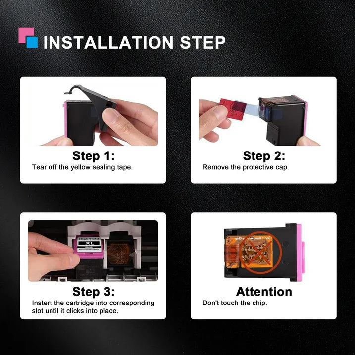 68 Ink Compatible for HP 68 Black Ink Cartridge for Envy 6100e 6500e Series