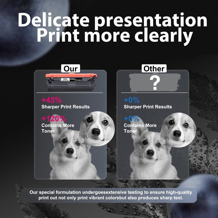 508A Black Toner Cartridge Compatible for 508A Toner Cartridge CF360A for Color LaserJet Enterprise M552dn M553dh Printer