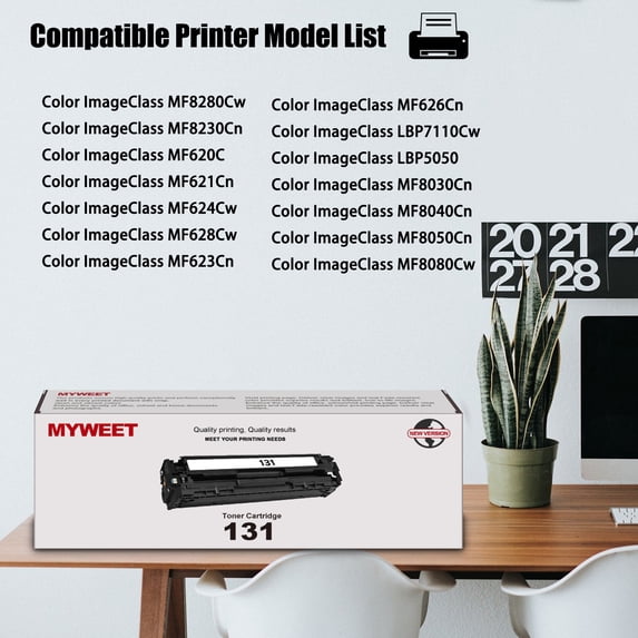 131 CRG131 Toner Cartridges High Yield 4-Pack Compatible for Canon 131 131H 131BK 131C 131M 131Y Toner for imageCLASS MF8280Cw MF624Cw MF628Cw Printer