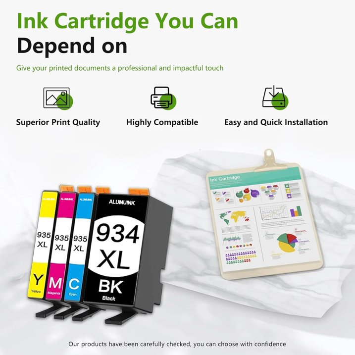 934XL 935XL Ink Cartridges Compatible for HP 934 XL 935 XL Ink Cartridges for OfficeJet 6220 Printer