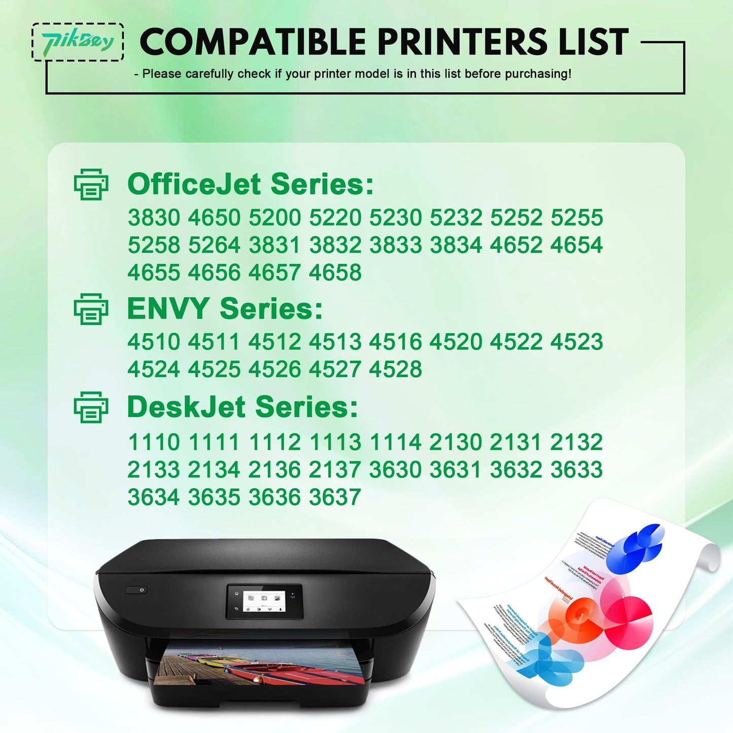 63XL Ink Cartridges 2-Pack Black/Tri-Color Compatible for HP 63 ink cartridges for Officejet 3830 4650 5200 5255 Envy 4520 4512 Deskjet 1112 3630 Printer