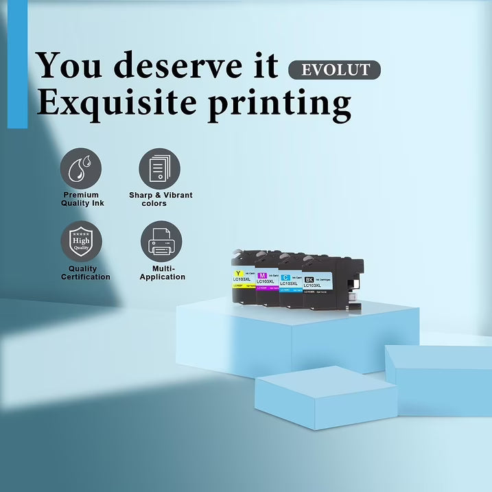 LC103XL Ink Cartridges Compatible for Brother LC103 Combo Pack Ink for DCP-J152W MFC-J245 Printer