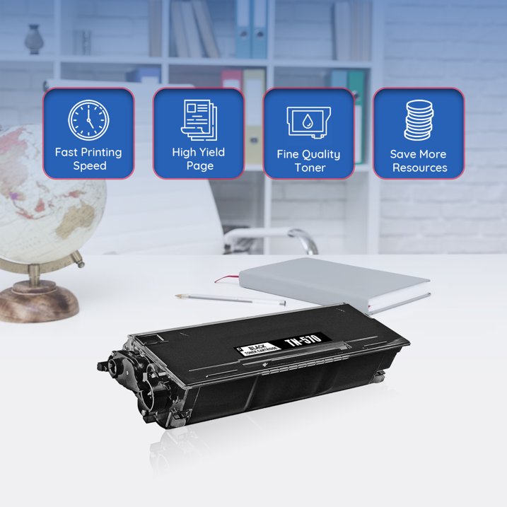 TN570 Black Toner Cartridge Compatible with Brother TN570 for DCP-8040 Printer