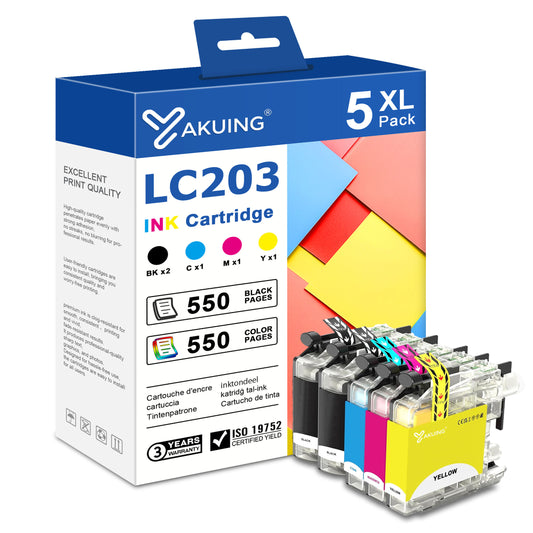 LC3011 Ink Cartridges Compatible for Brother LC3011 Ink Cartridge for MFC-J690DW J895DW Printer (5-PACK)