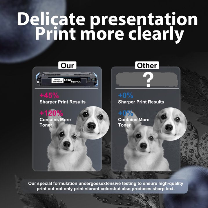 124A Toner Cartridge Compatible for 124A Q6000A Toner Cartridge for LaserJet 2600n 1600 Printer