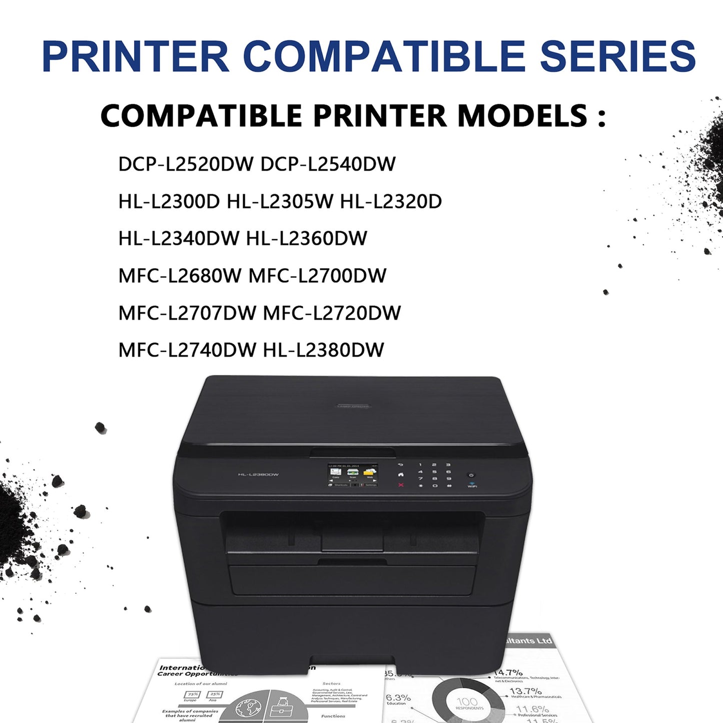 DR630 Drum for Brother DR630 Drum Unit Black HL-L2380DW MFC-L2680W Printer 2 Pack