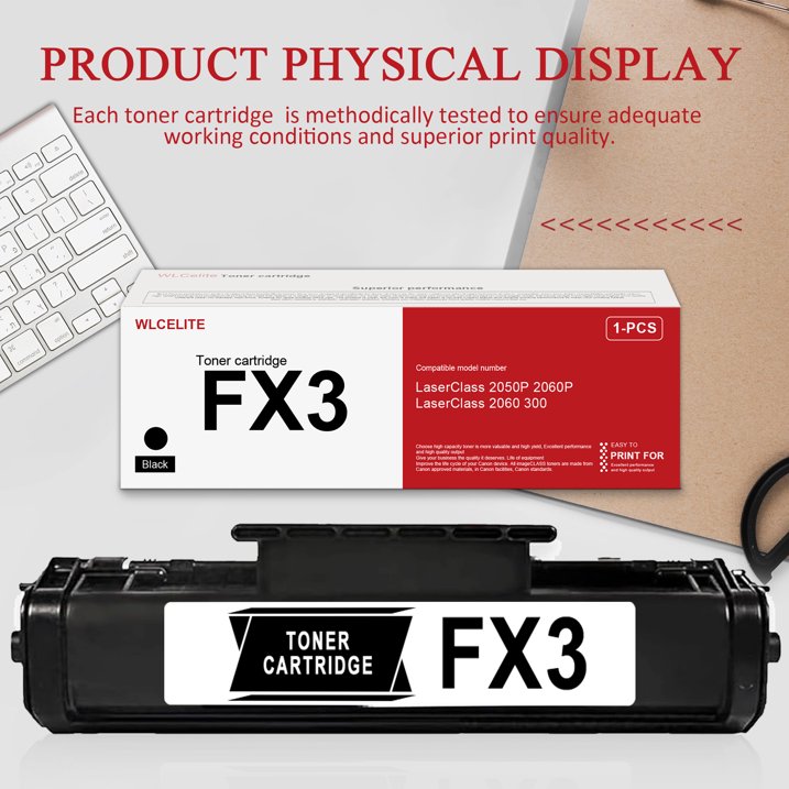 FX3 Black Toner Cartridge Replacement for Canon FX3 Toner Cartridge for High page 3300
