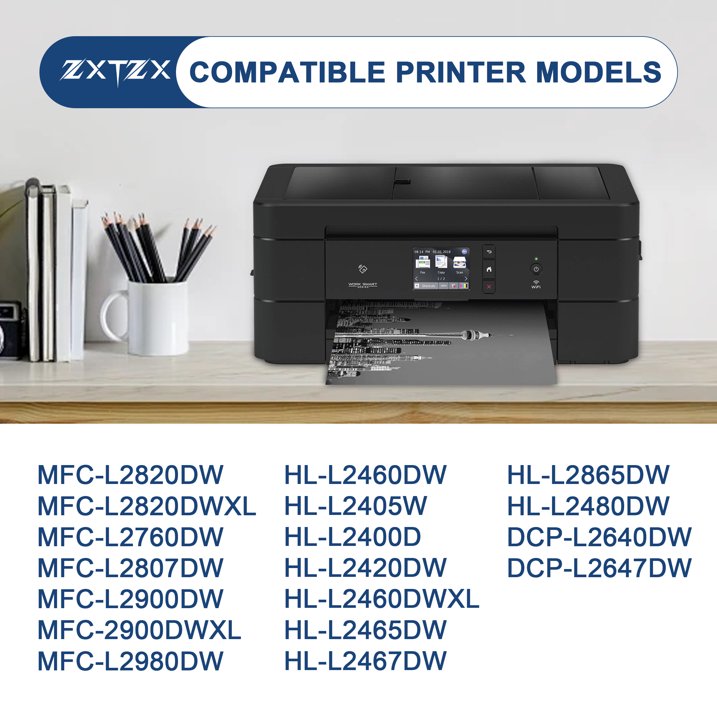 TN830 Toner Cartridges Compatible for Brother TN830 Toner cartridge For HL-L2480DW MFC-L2807DW MFC-L900DW MFC-L2820DWXL DCP-L2640DW Printer (2 Pack)