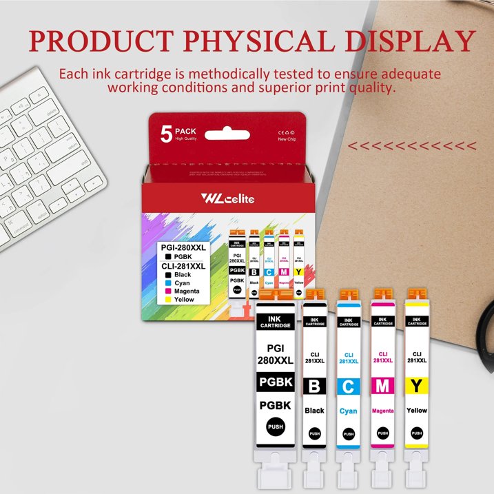 PGI 280XXL CLI 281XXL Ink Cartridges Compatible for Canon 280 281 Ink Work for Pixma TR8520 TR8620a TS8120 Ink