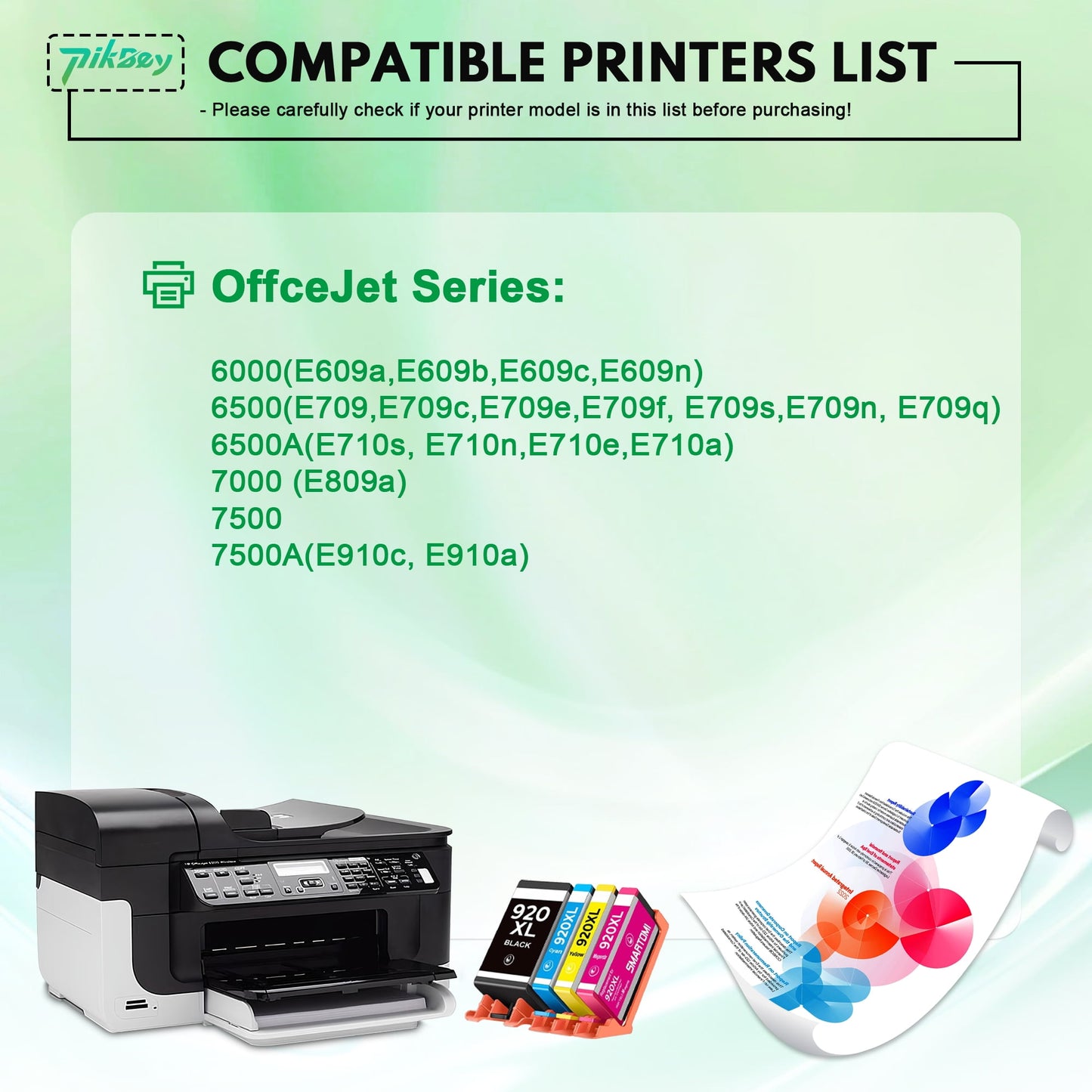 920XL 920 XL Ink Cartridges (4 Packs) - Compatible for HP 920 Ink Cartridge for OfficeJet 6000 6500 6500A 6000 7000 7500A Printers