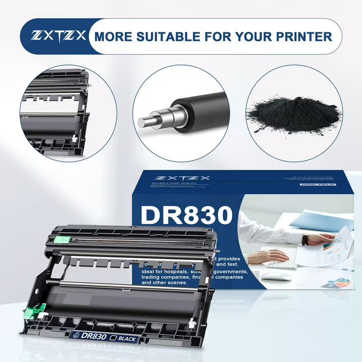 DR830 Drum Unit Compatible for Brother DR-830 TN830 for HL-L2405W HL-L2400D HL-L2460DW HL-L2465DW HL-L2480DW DCP-L2640DW MFC-L2820DWXL Printer