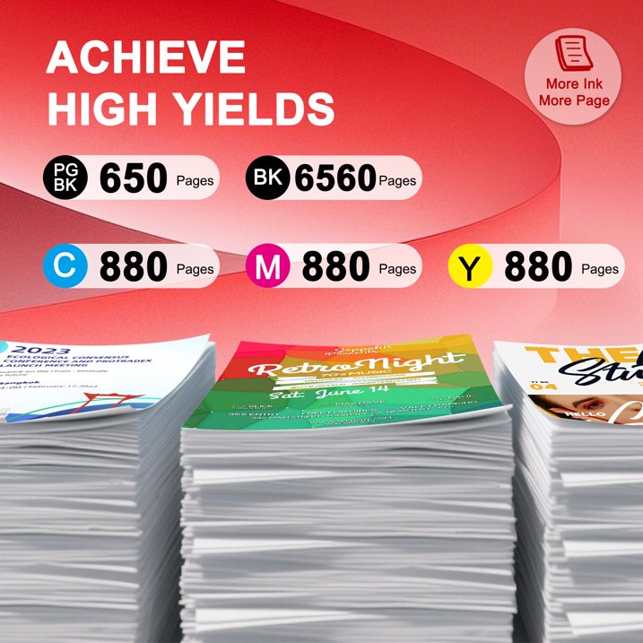 280XXL 281XXL Ink Cartridges Compatible for Canon 280 and 281 Ink Work for Pixma TR8520 TR8620a TS8120 TS9120 Ink