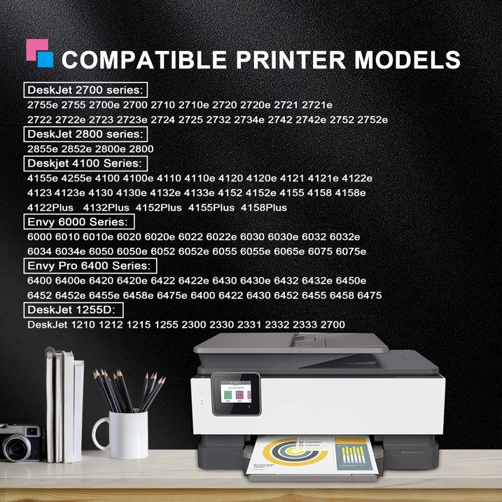 67XL Black 67 Ink Cartridge Compatible for HP 67 XL Ink Cartridges Deskjet 2778 2779 6078 6478 Envy 6020e 6022e 6030e (1 Pack)