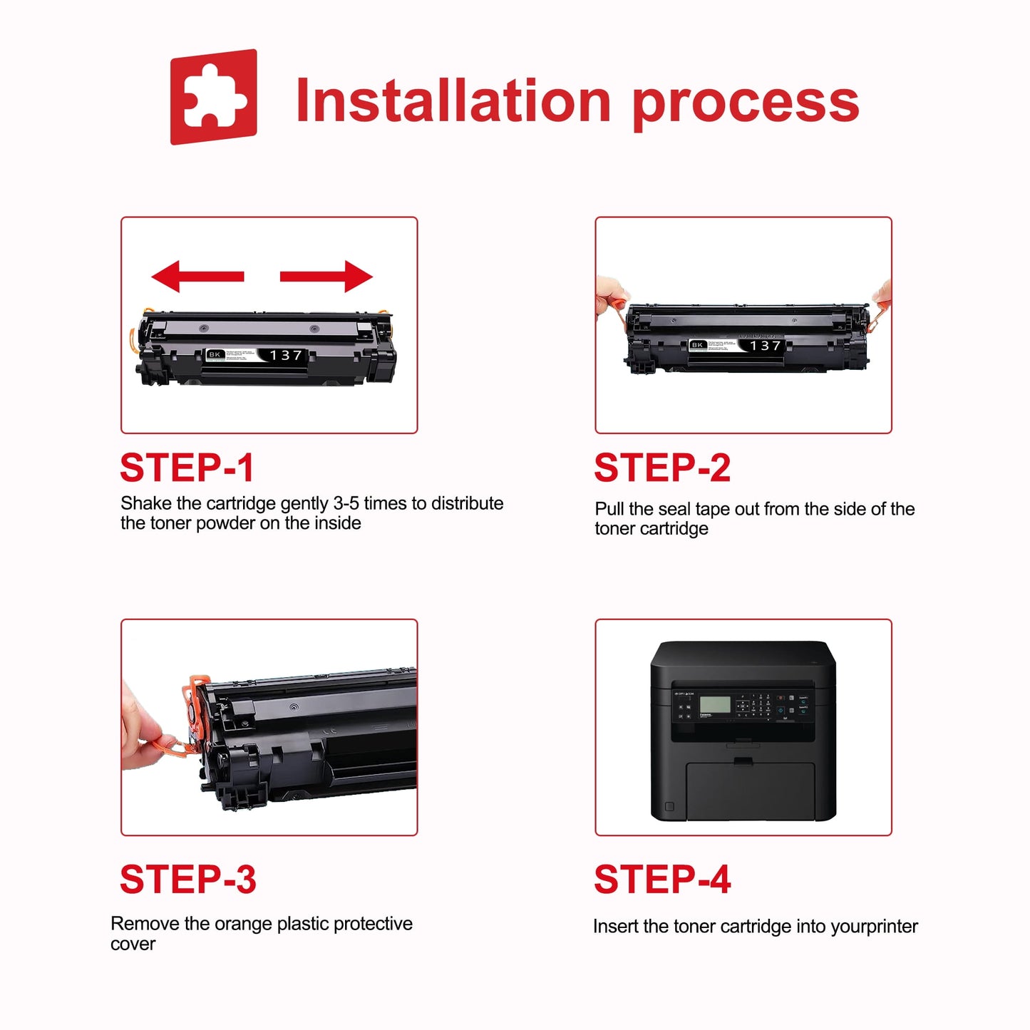 Canon 137 9435b001 Toner Cartridge Black 1-Pack Replacement for Canon C137 MF247dw MF227dw MF236n D570 Printer