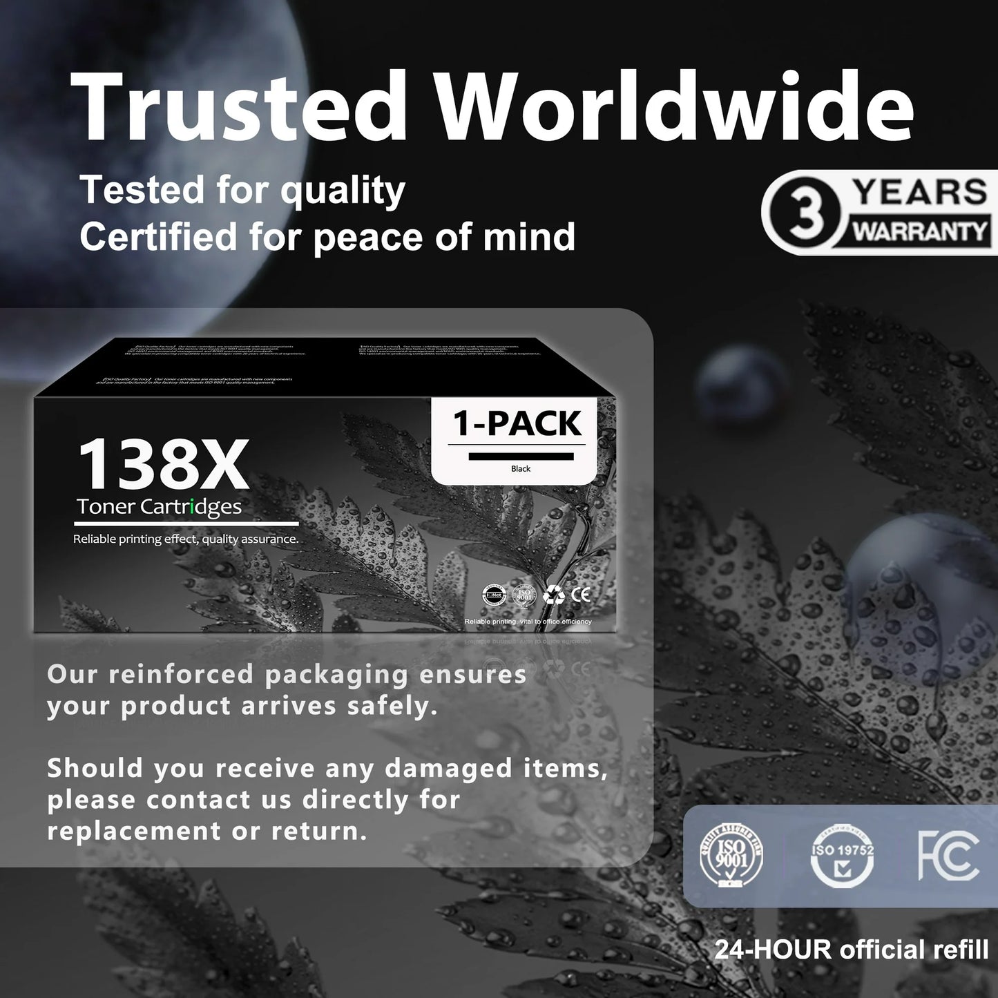 138X Toner Cartridge Compatible for HP 138X W1380X Toner Cartridge for Laserjet Pro 3001dw 3001dwe Printer